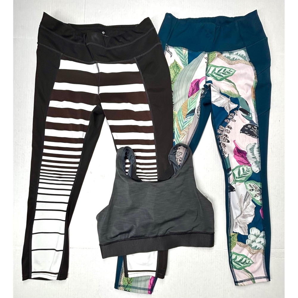 3 Athleta Activewear Set Sports Bra‎ Leggings Womens Small LOT EUC